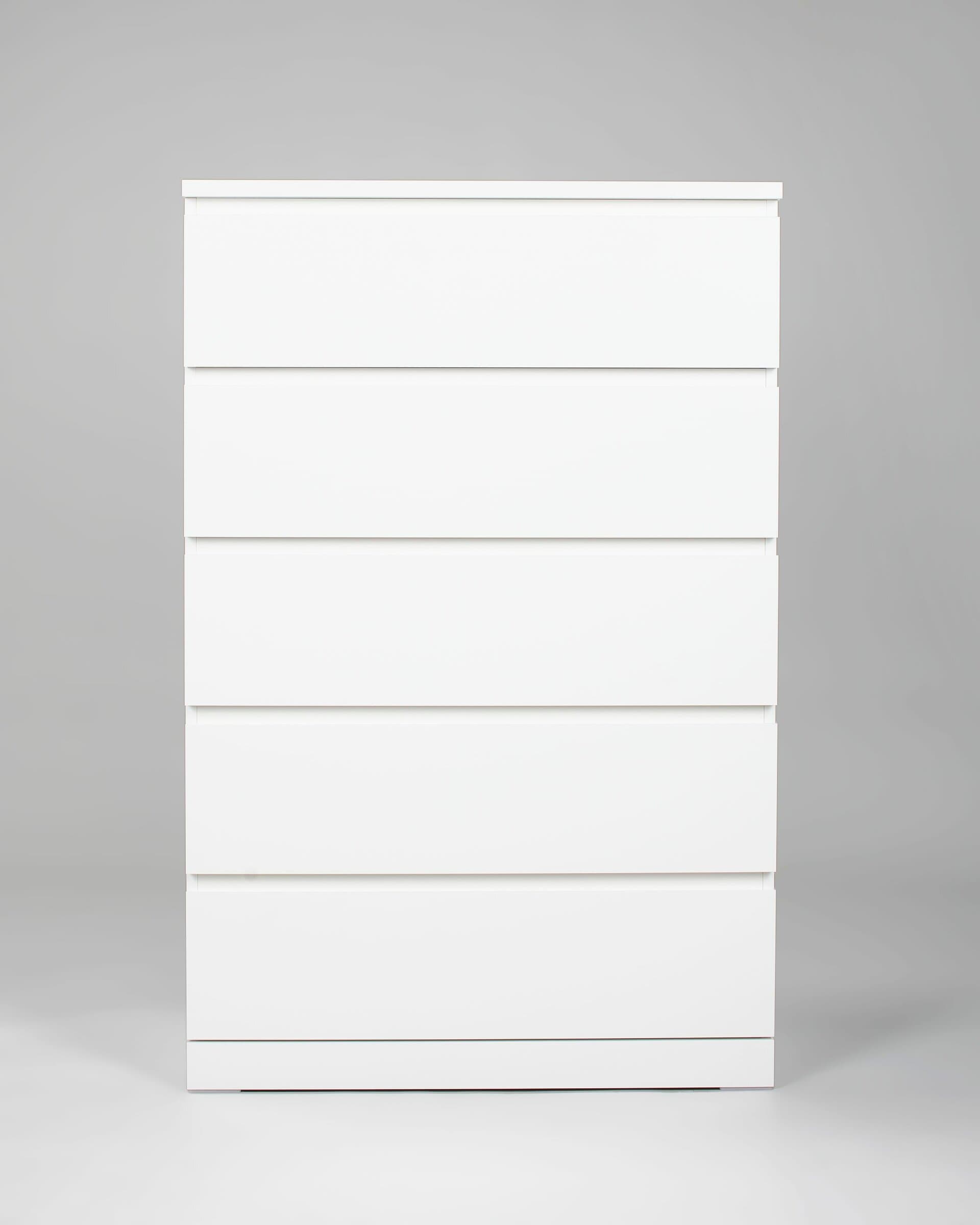 Комод Варма, 5 ящиков, 80х123х40 см, эмаль белая 8