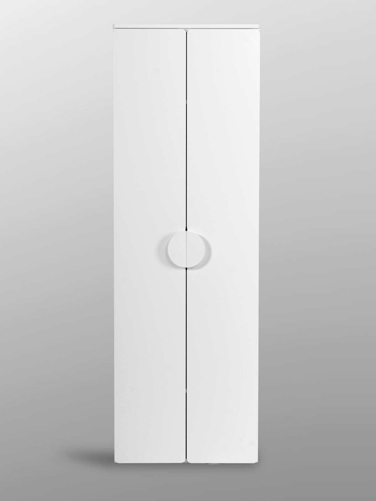 Шкаф Пикси распашной, с двумя дверьми и полкой 60x57x180, белый (робкий подснежник) 6