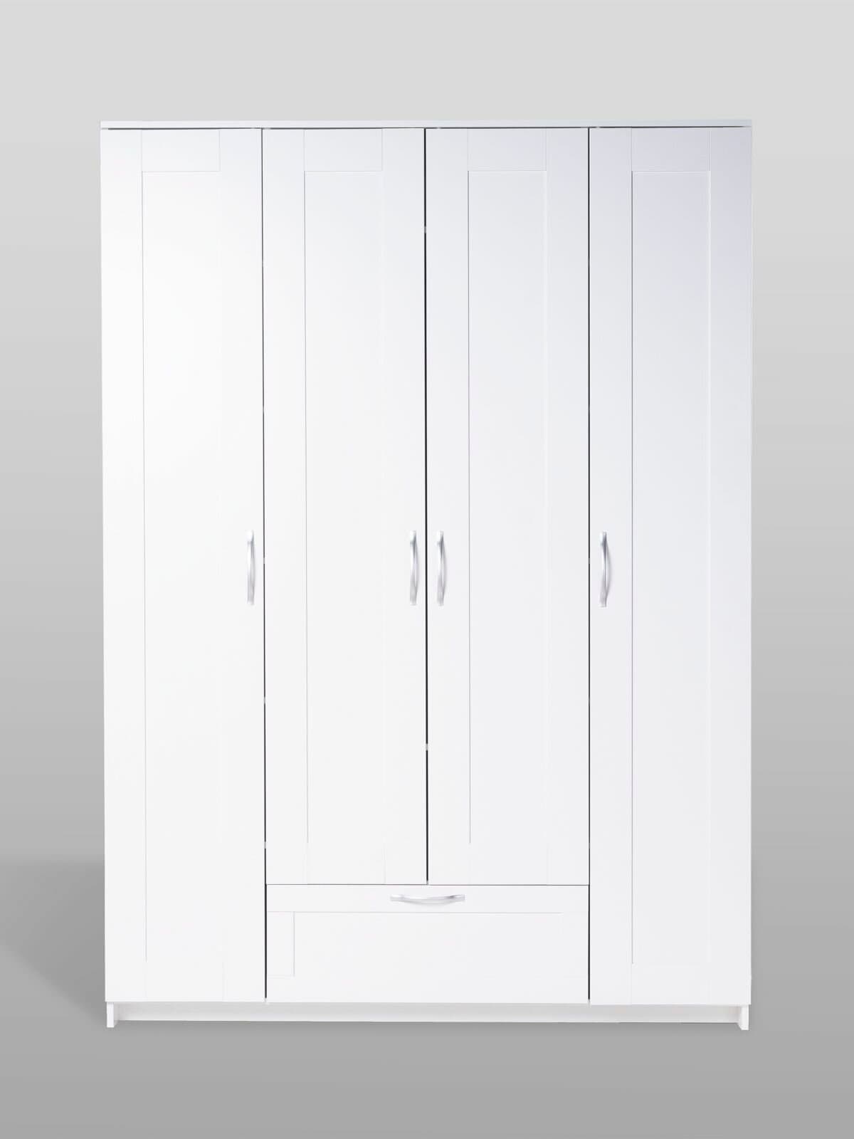 Шкаф Сириус, 4 двери и 1 ящик, 156х59х220 см, белый 9