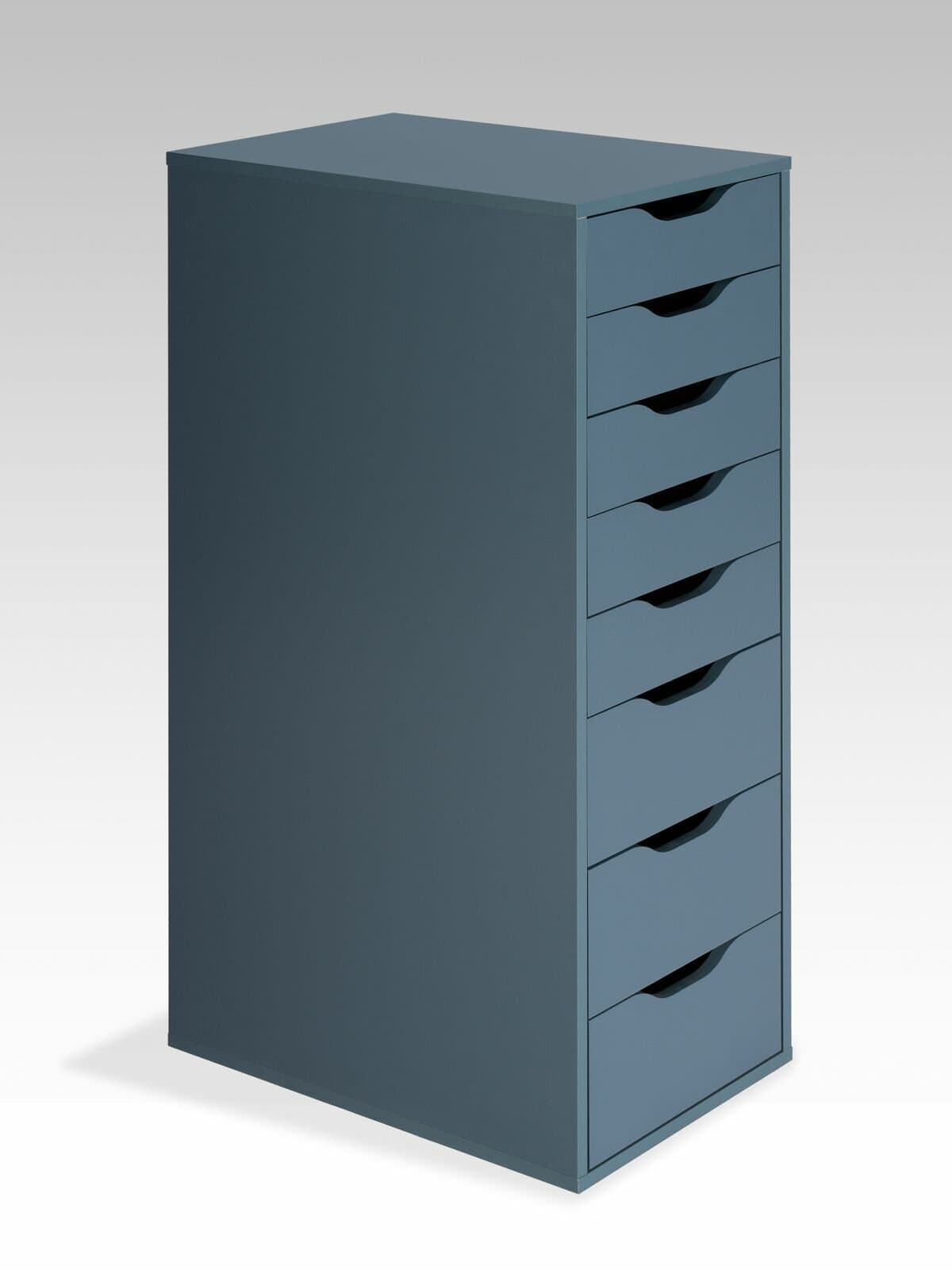 Комод Ингар, 8 ящиков, 36x102x53 см, серо-бирюзовый 8