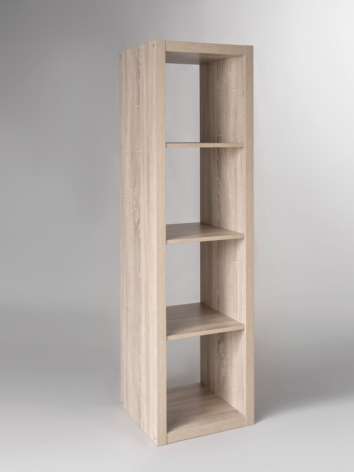 Стеллаж Фора, 4 полки, 147x42х38 см, дуб беленый 6