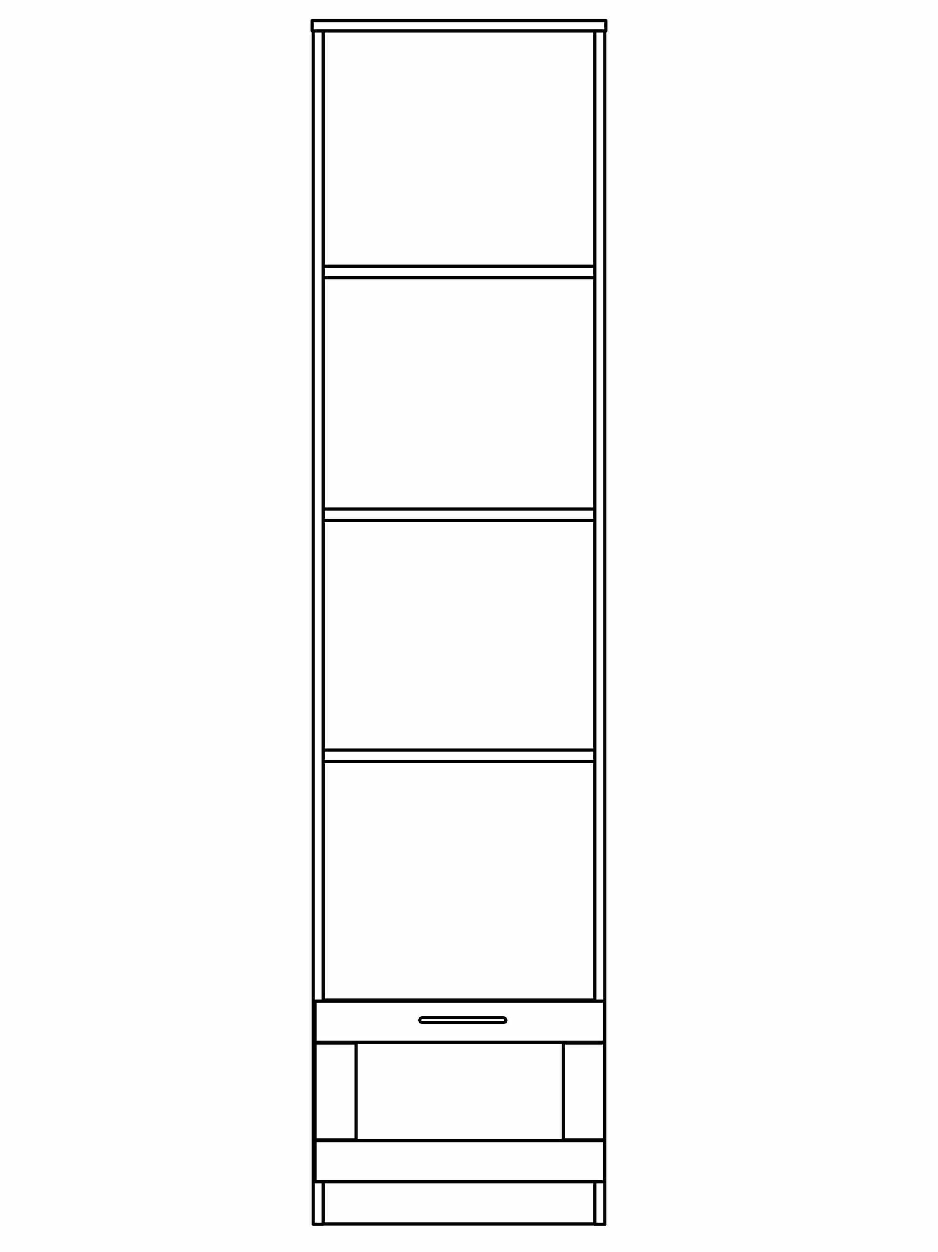 Стеллаж Сириус, 1 ящик, 39х35х190 см, белый 14