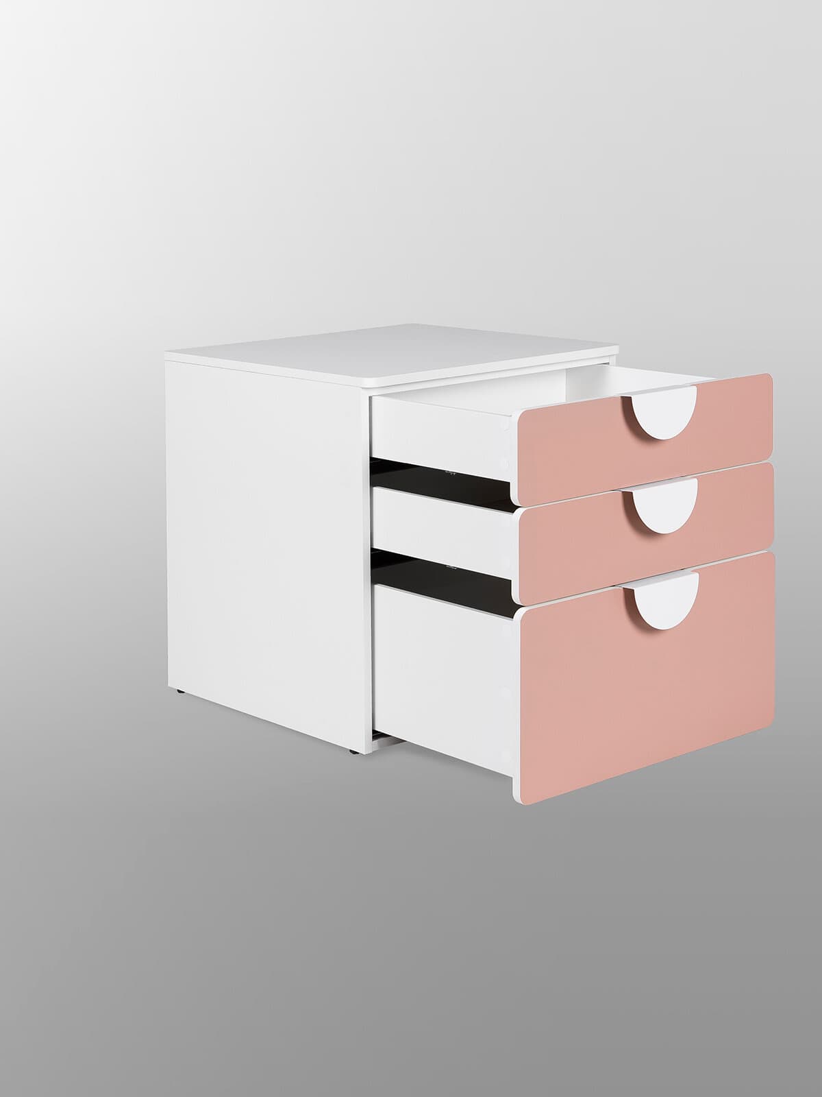 Комод Пикси, 3 ящика 60x57x60, мечтательный пион 15