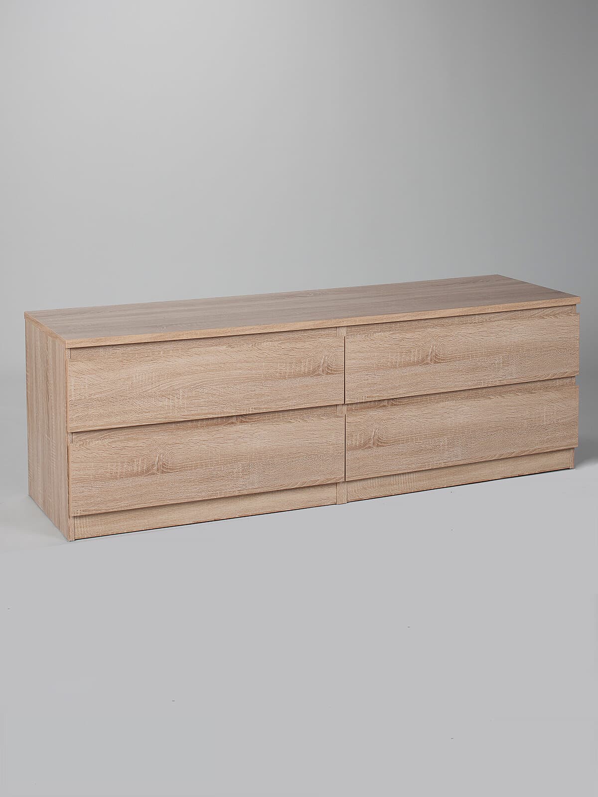 Комод Мальта, 4 ящика, горизонтальный, с доводчиками, 160х48х54 см, дуб сонома 25
