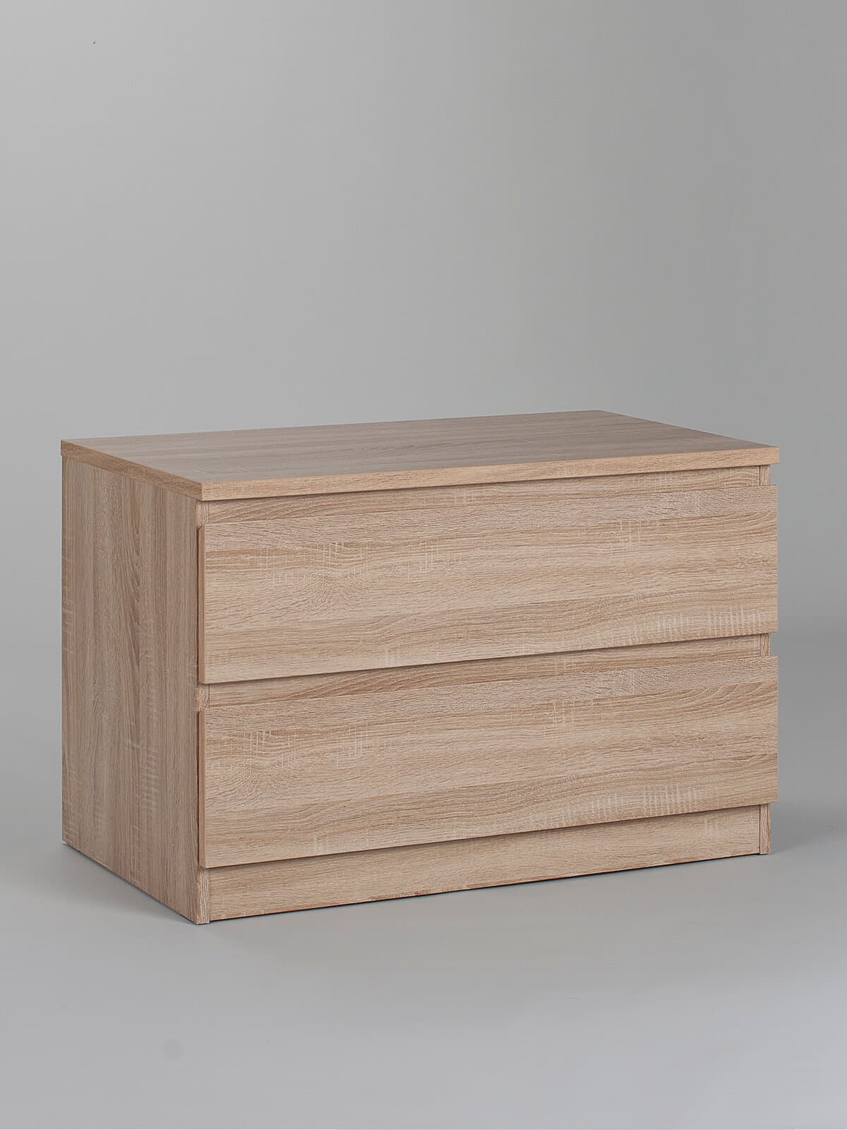 Комод Мальта, 2 ящика, с доводчиками, 80х48х54 см, дуб сонома 22