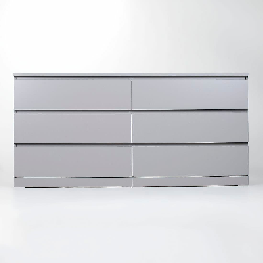 Комод Варма, 6 ящиков, горизонтальный, 160х78х40 см, эмаль серая 8