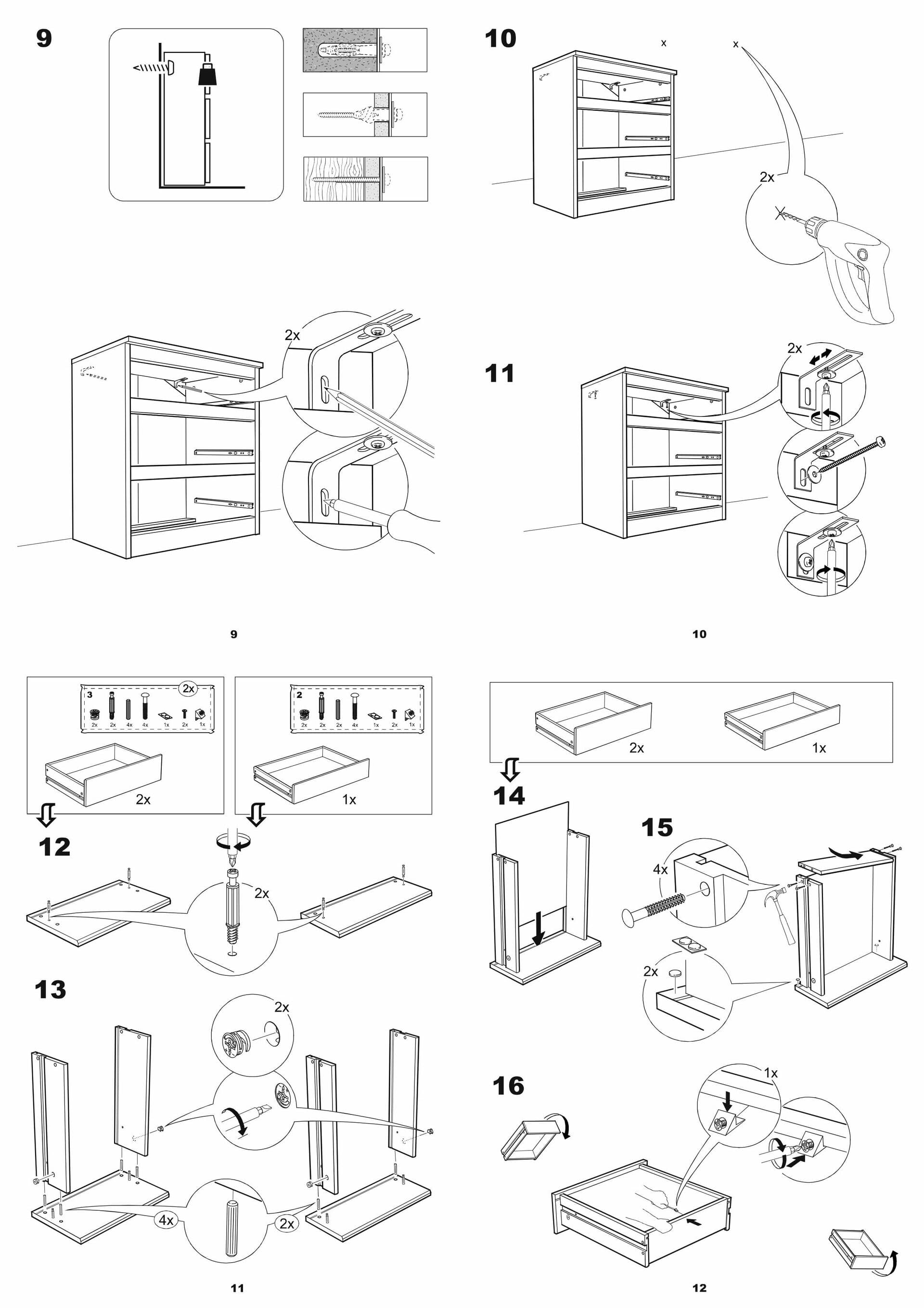Комод Кастор, 3 ящика, 65х40х71 см, белый 22