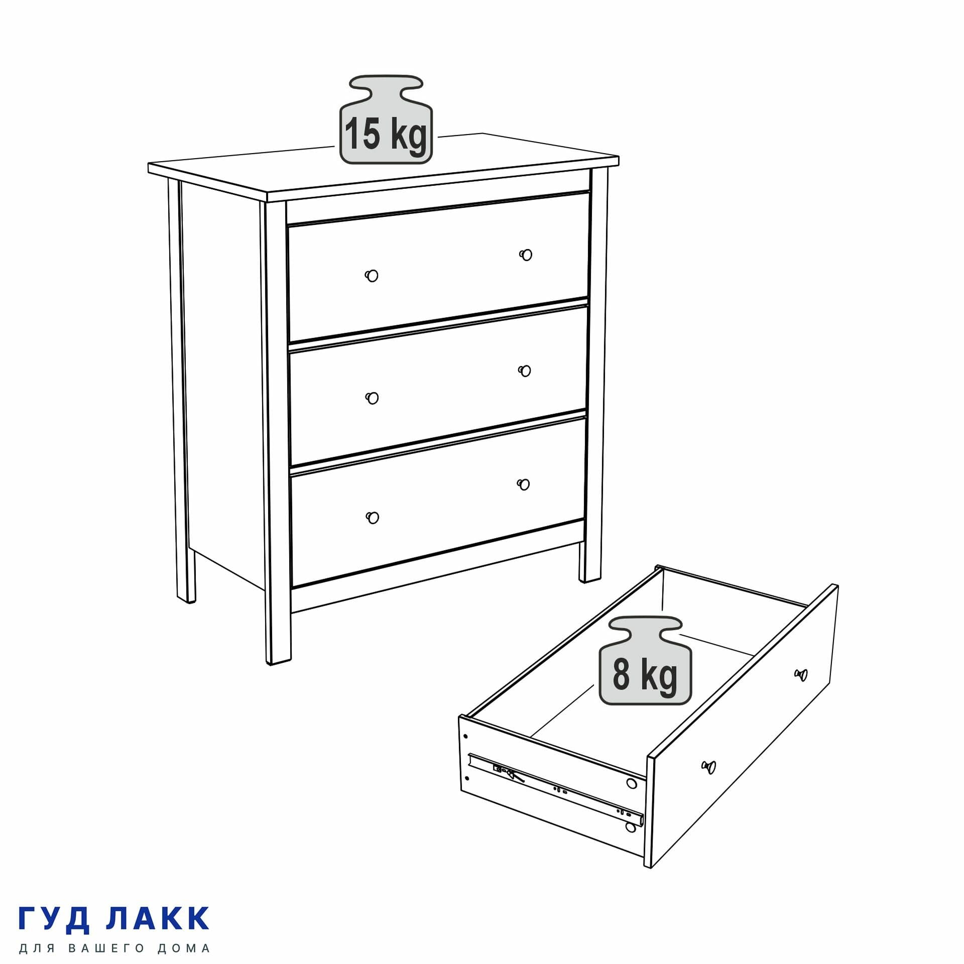 Комод Сага, 92х51х100 см, темно-бирюзовый/ясень 15