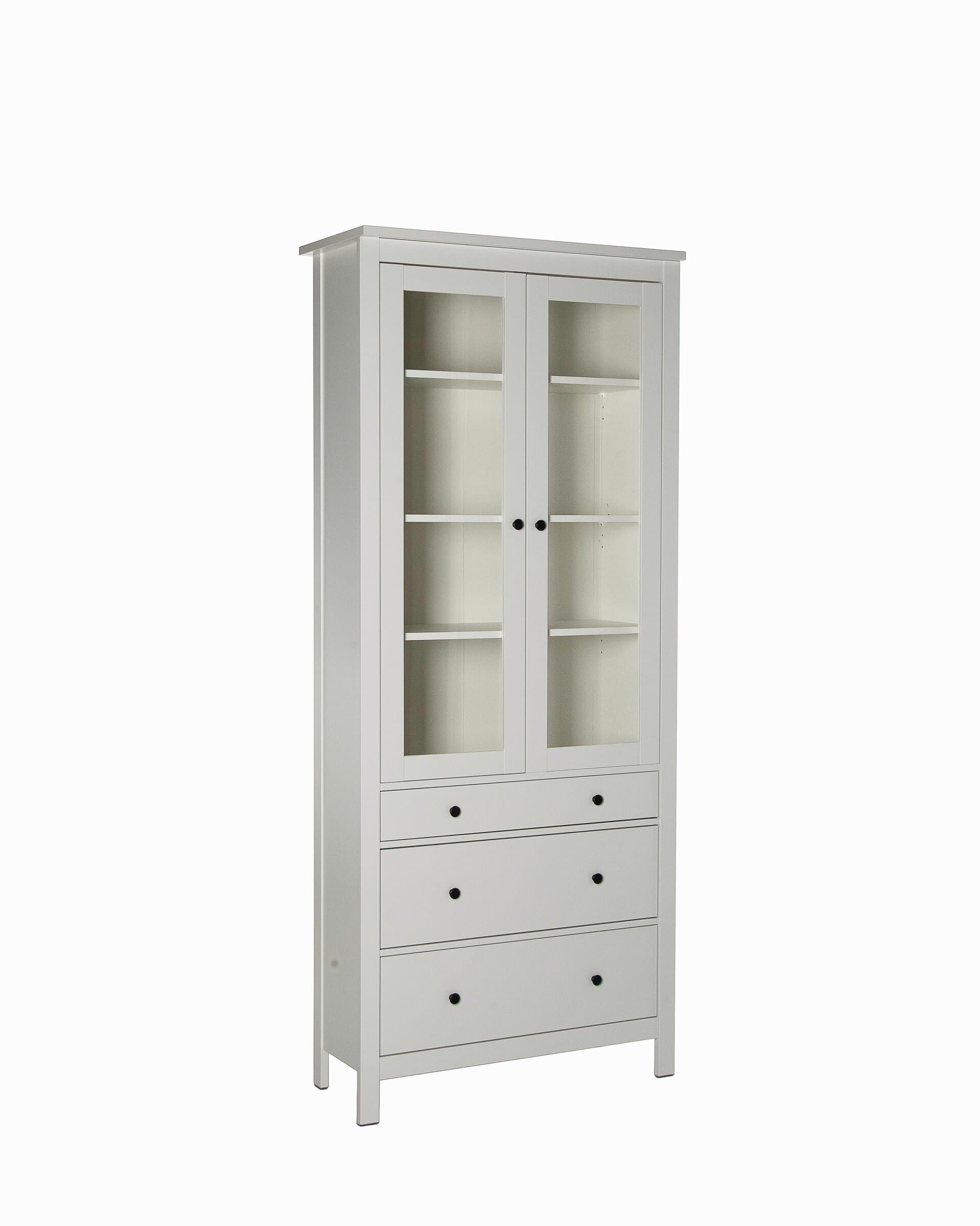 Шкаф с витриной Сага, 90х41х215 см, белый 14