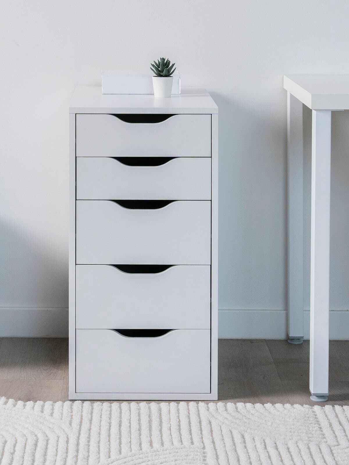 Комод Ингар, 5 ящиков, 36x71x53 см, белый